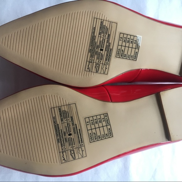 NWT Forever 21 patent red loafer flat 7.5. - Picture 4 of 8